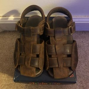 Toddler’s Brown Leather Sandals